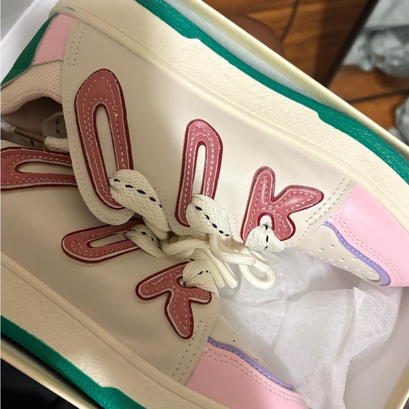 SHEIN Cream and Pink Sneakers - Picture 1 of 11